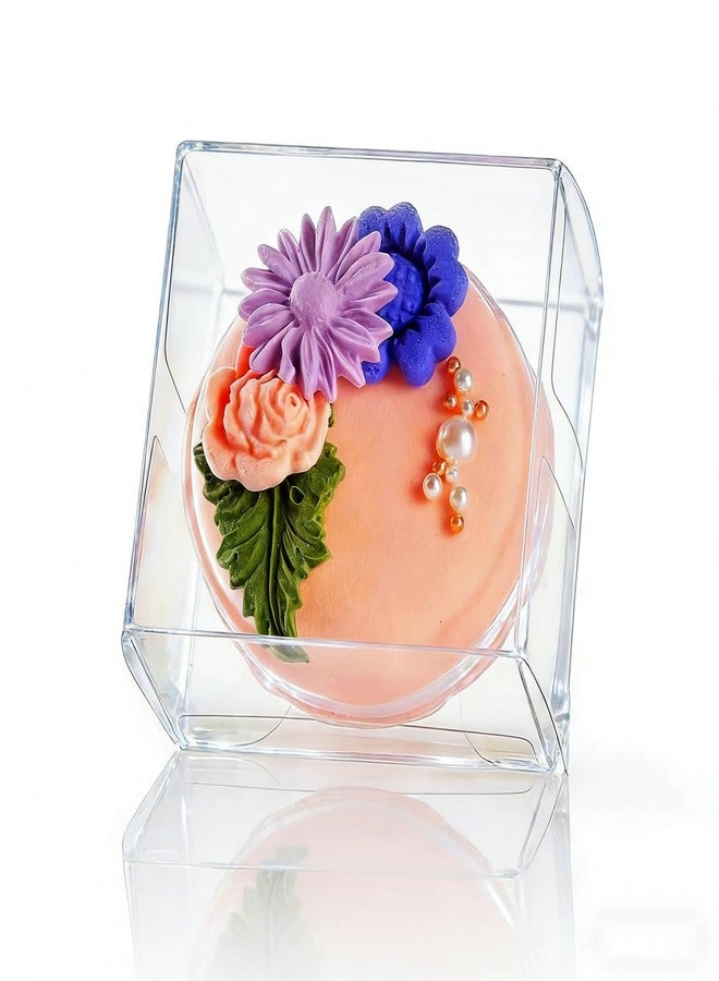 SLShePack 50 Pack Small Clear Boxes Single Chocolate Covered Ore Boxes Macaron Boxes Party Favor Box for Candy Christmas Birthday Wedding (2.17"×2.17"×1.39") - Image 1